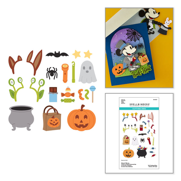 Classic Mouse Trick-or-Treat Accessories Etched Dies
