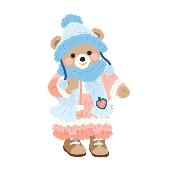 Bundled Up Winter Bear Etched Dies by Frank Garcia