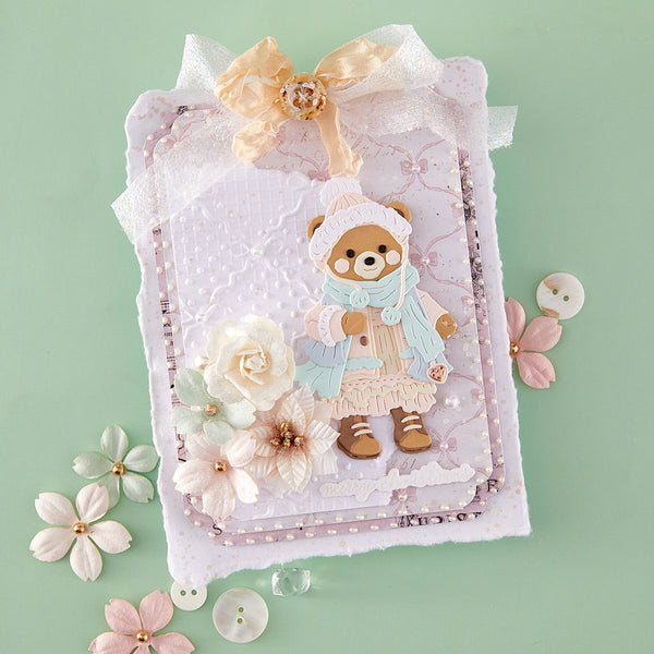 Christmas Blush Sentiments Press + Foil Plate & Die Set by Frank Garcia