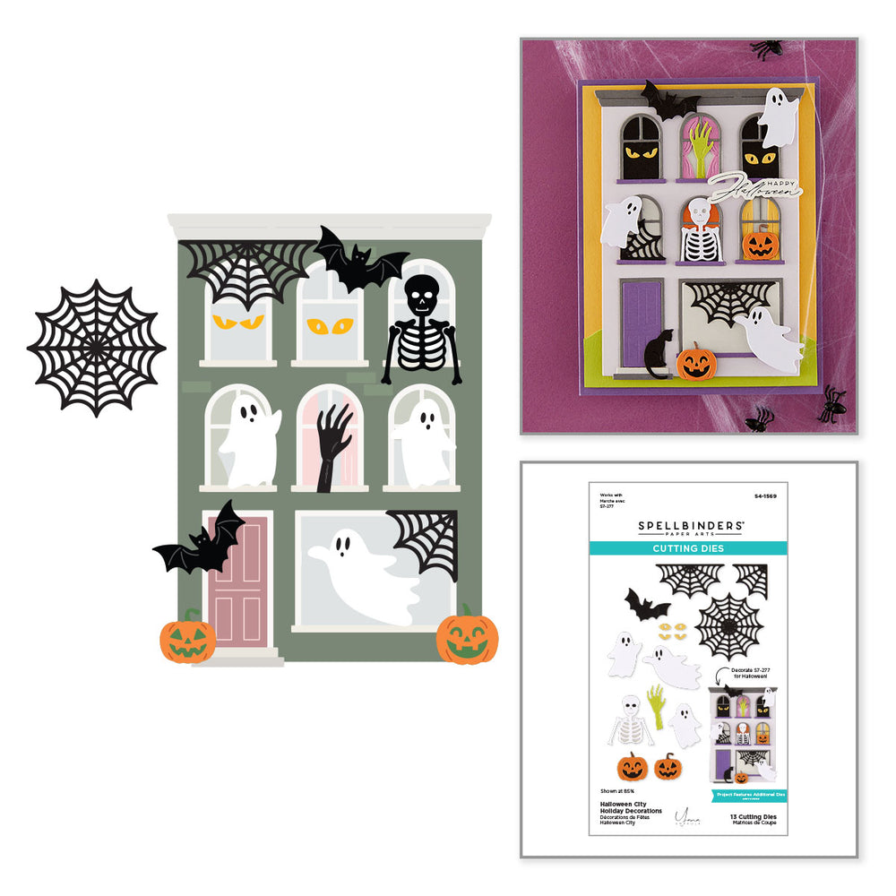 Halloween City Holiday Decorations Etched Dies by Yana Smakula