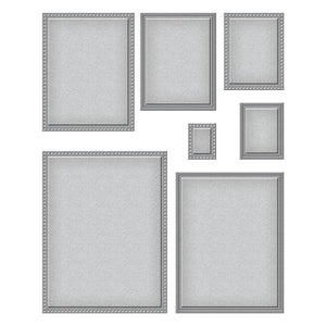 Scored and Pierced Rectangles Etched Dies