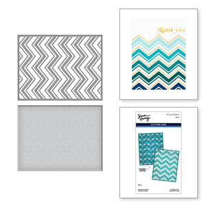 Zig Zag Chevron Etched Dies from the Photosynthesis Collection by Simon Hurley