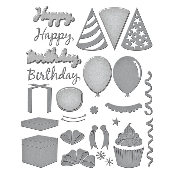 Birthday Wreath Add-Ons Etched Dies from the Beautiful Wreaths Collection by Suzanne Hue