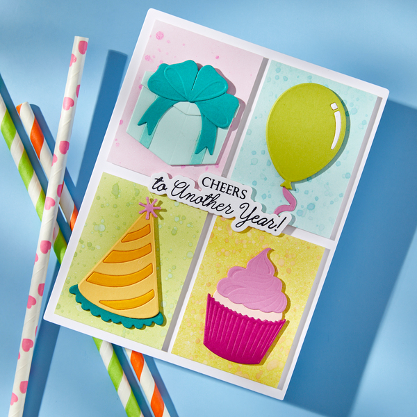 Birthday Wishes Sentiments Press + Foil Plate & Die Set by Suzanne Hue