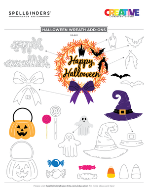 Halloween Wreath Add-Ons Etched Dies from the Beautiful Wreaths Collection by Suzanne Hue