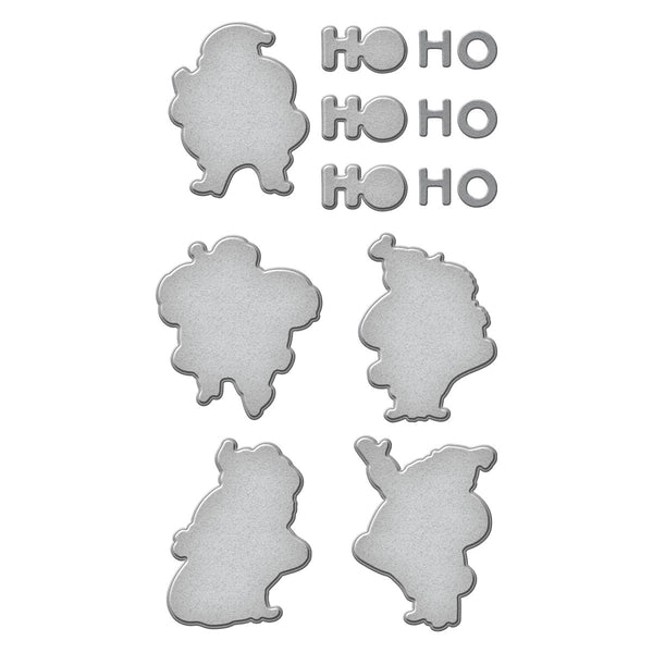 Silly Santas Etched Dies by Simon Hurley