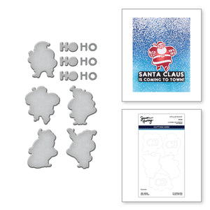 Silly Santas Etched Dies by Simon Hurley