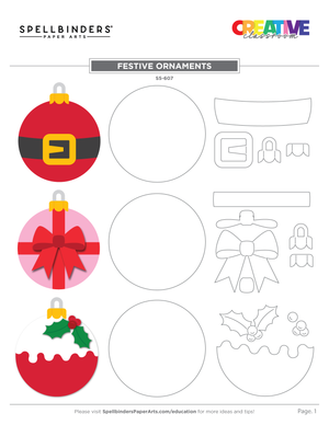 Festive Ornaments Etched Dies by Nichol Spohr