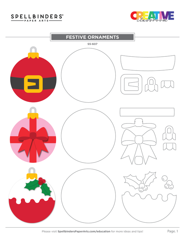 Festive Ornaments Etched Dies by Nichol Spohr