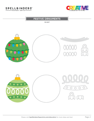 Festive Ornaments Etched Dies by Nichol Spohr