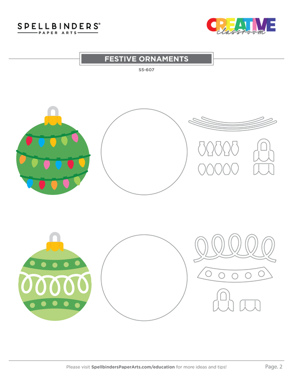 Festive Ornaments Etched Dies by Nichol Spohr