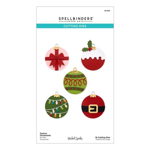 Festive Ornaments Etched Dies by Nichol Spohr