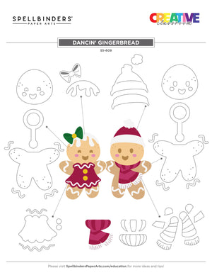 Dancin' Gingerbread Etched Dies from the Dancin' Christmas Collection
