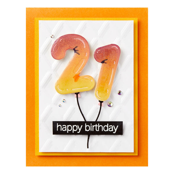 Birthday Balloons Etched Dies from the Monster Birthday Collection