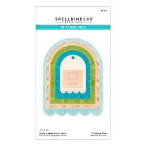 Make a Wish Arch Labels Etched Dies from the Monster Birthday Collection