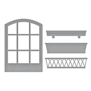 Vista View Window Etched Dies from the Windows with a View Collection by Tina Smith