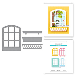 Vista View Window Etched Dies from the Windows with a View Collection by Tina Smith
