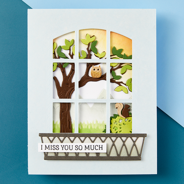 Vista View Window Etched Dies from the Windows with a View Collection by Tina Smith
