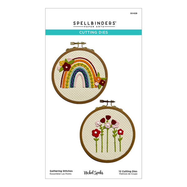 Gathering Stitches Etched Dies from the Nichol's Needlework Collection by Nichol Spohr