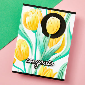Layered Twirling Tulips Stencil from the Tulip Garden Collection by Simon Hurley