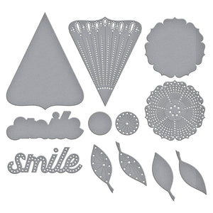 Stitched Petal Bloom Etched Dies from the Storytelling by Spellbinders Collection