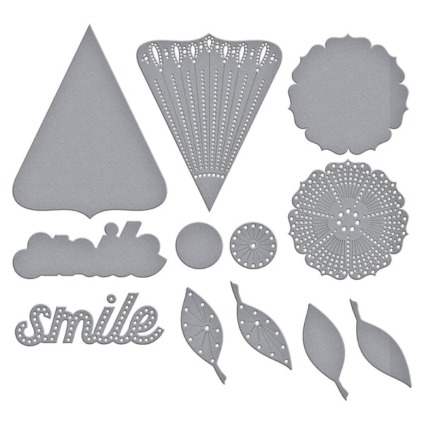 Stitched Petal Bloom Etched Dies from the Storytelling by Spellbinders Collection