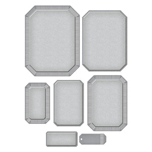 Emerald Cut Labels and Tag Etched Dies from the Home for the Holidays Collection