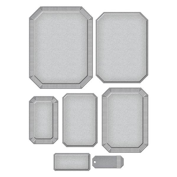 Emerald Cut Labels and Tag Etched Dies from the Home for the Holidays Collection