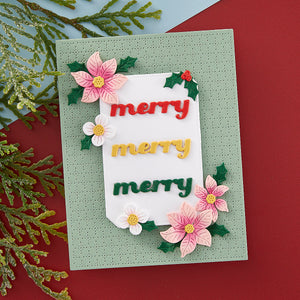 Christmas Greetings Etched Dies