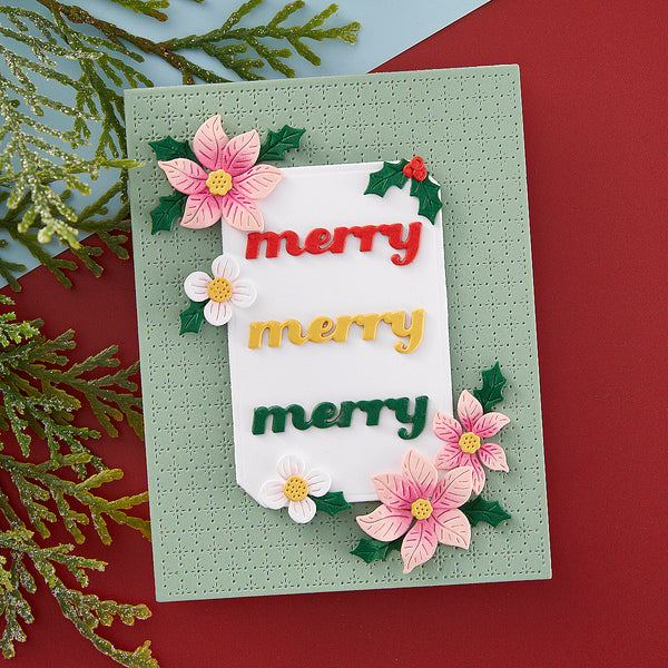 Christmas Greetings Etched Dies