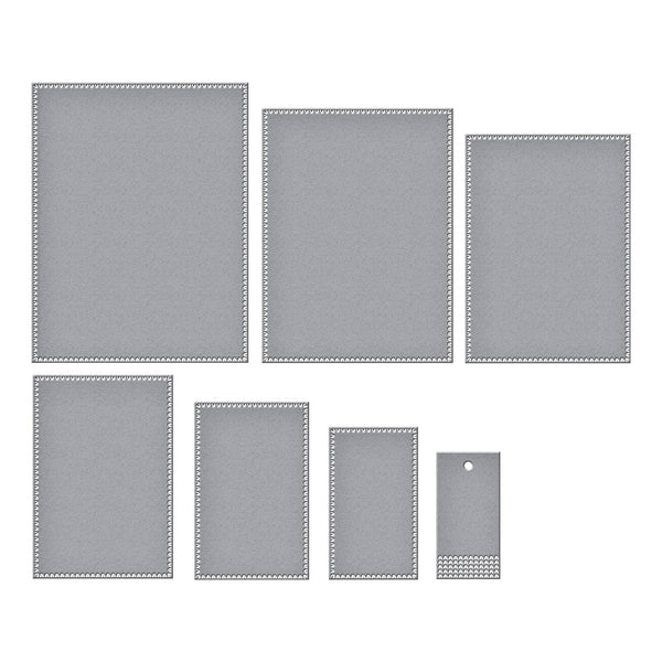 Perfect Touch Rectangles and Tag Etched Dies from the Happy Hour Collection