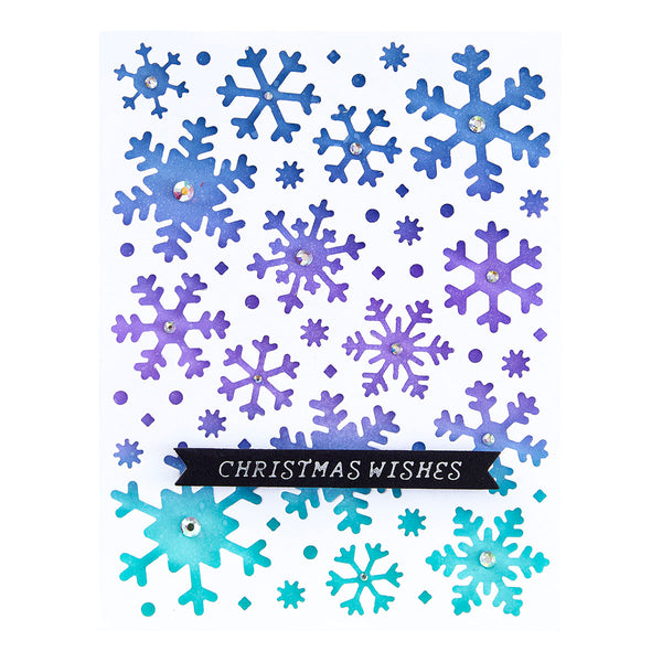 Frozen Flurries Etched Dies by Simon Hurley