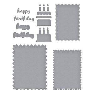 Pinking Edge Birthday Add-Ons Etched Dies from the Not Your Ordinary Card Collection by Wendy Vecchi