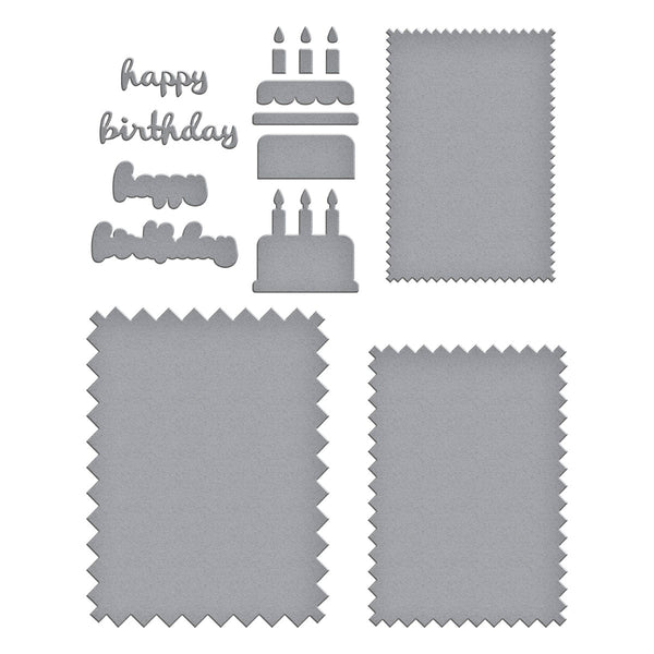Pinking Edge Birthday Add-Ons Etched Dies from the Not Your Ordinary Card Collection by Wendy Vecchi