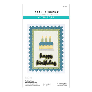 Pinking Edge Birthday Add-Ons Etched Dies from the Not Your Ordinary Card Collection by Wendy Vecchi