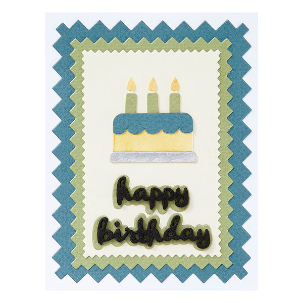 Pinking Edge Birthday Add-Ons Etched Dies from the Not Your Ordinary Card Collection by Wendy Vecchi