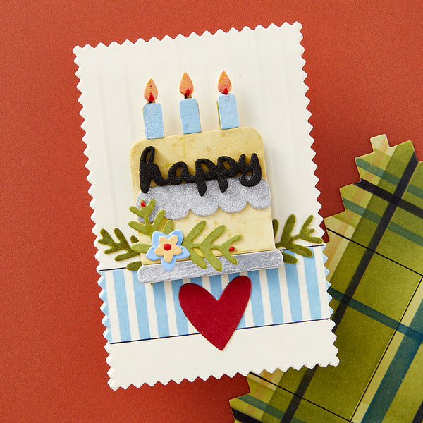 Pinking Edge Birthday Add-Ons Etched Dies from the Not Your Ordinary Card Collection by Wendy Vecchi