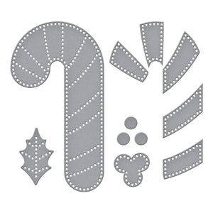 Felt Candy Cane Etched Dies by Nichol Spohr