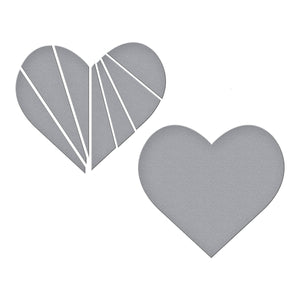 Pieced Heart Etched Dies by Kelly Bangs