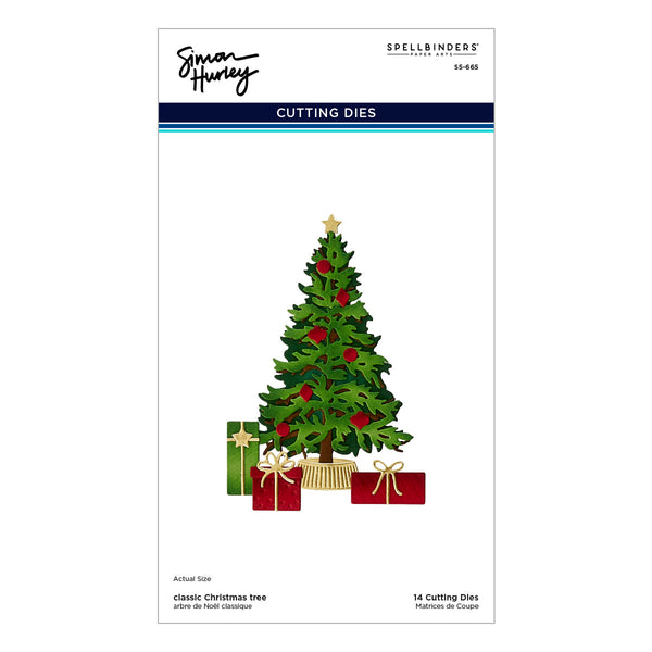 Classic Christmas Tree Etched Dies from the Timeless Trees Collection by Simon Hurley