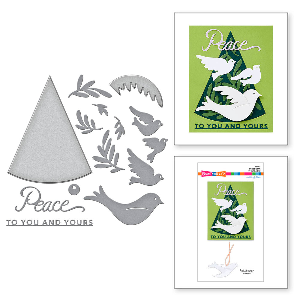 Peace Dove Etched Dies from the Season of Wonder Collection by Stampendous