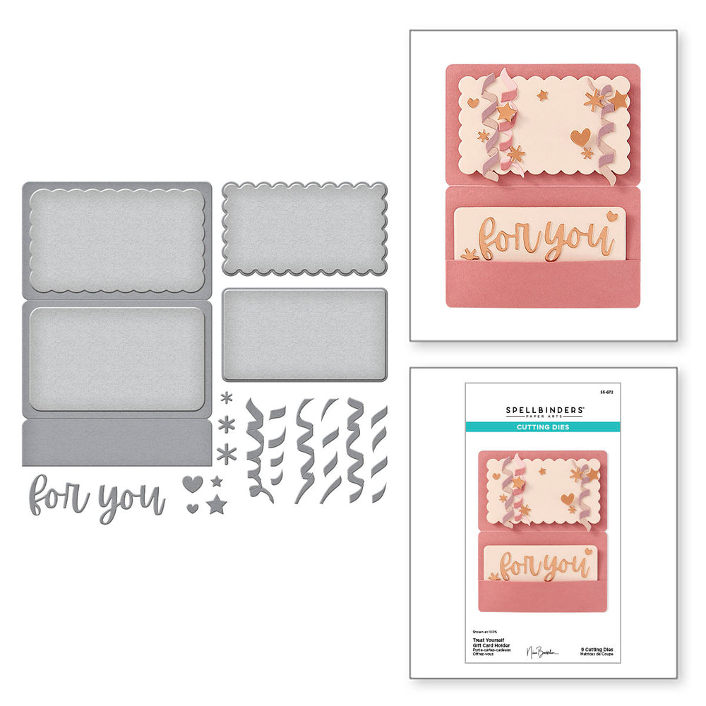 Treat Yourself Gift Card Holder Etched Dies by Nina Boettcher