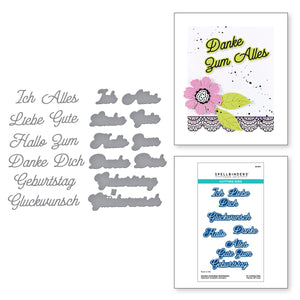 German Everyday Sentiments Etched Dies