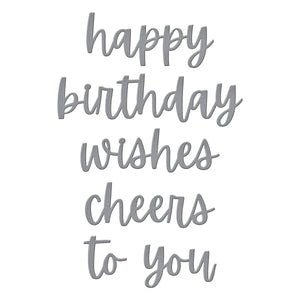 Birthday Cheers Etched Dies by Nina Boettcher