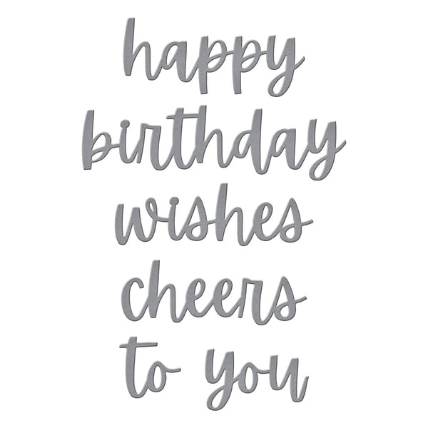 Birthday Cheers Etched Dies by Nina Boettcher