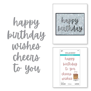 Birthday Cheers Etched Dies by Nina Boettcher