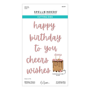 Birthday Cheers Etched Dies by Nina Boettcher