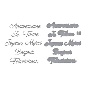 French Everyday Sentiments Etched Dies