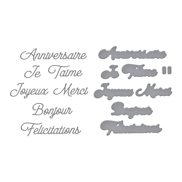 French Everyday Sentiments Etched Dies