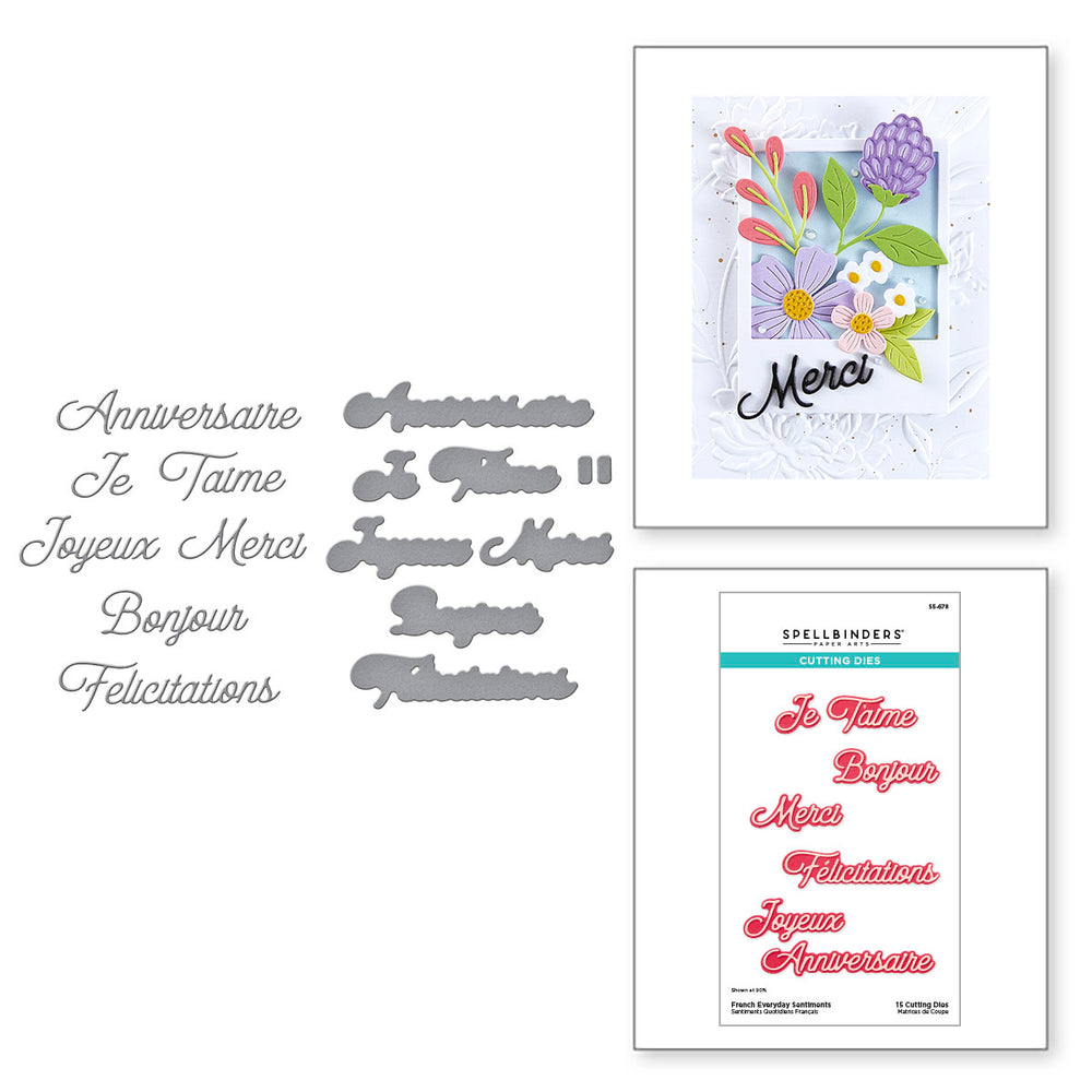 French Everyday Sentiments Etched Dies